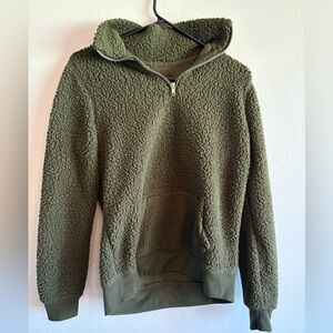 Green Fuzzy Sweater Jacket